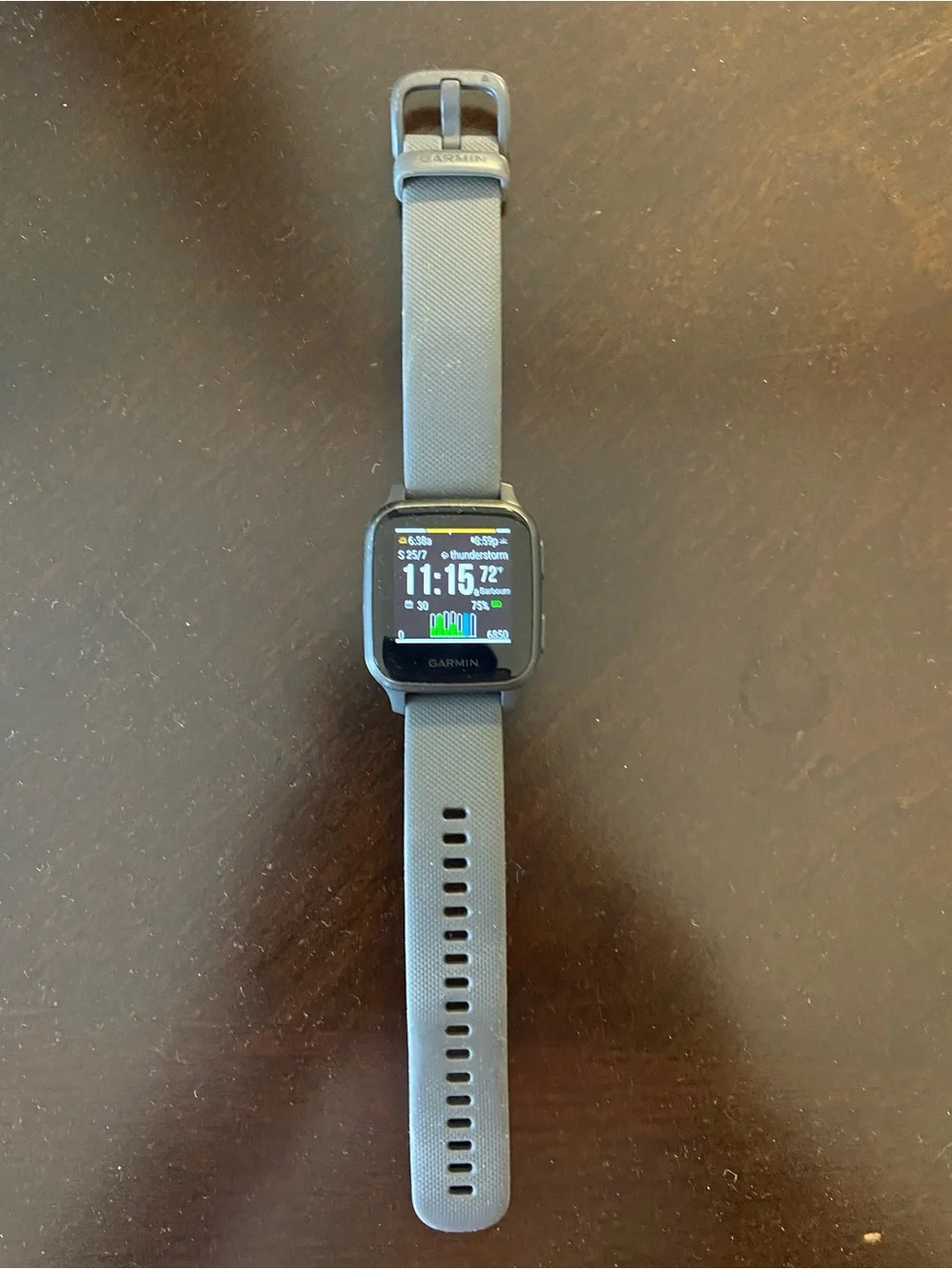 garmin Venu Sq Smartwatch - Gray Silicone Band